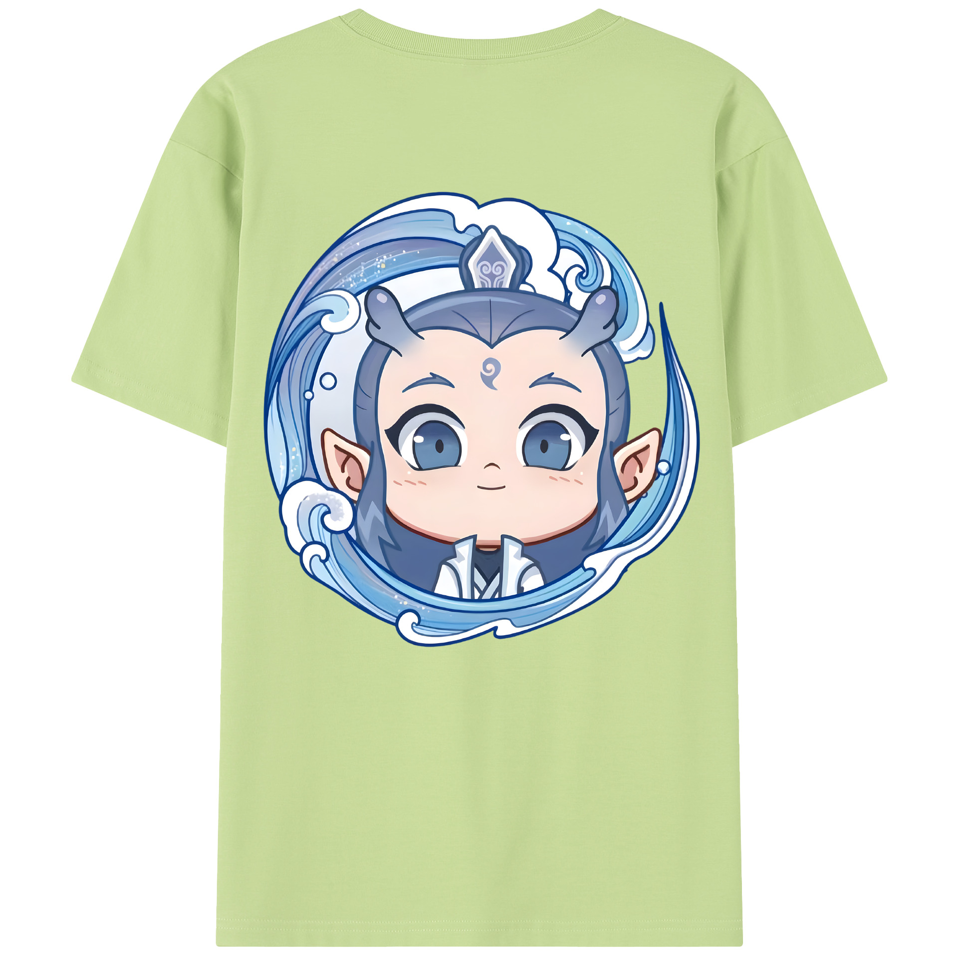 （画像用） Ne Zha 2 ナタ 魔童の大暴れ 綿100％半袖Tシャツ（背面プリント）